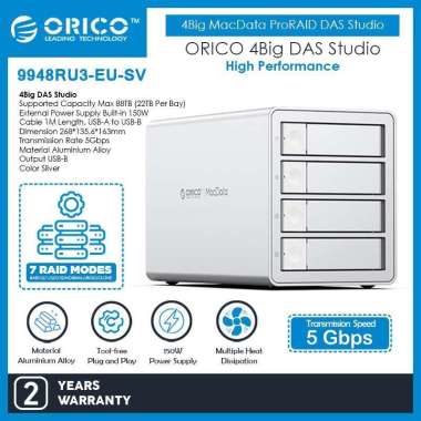ORICO MacData 5 Big RAID DAS Studio 2bay 4bay 5bay MultiBay HDD Enclosure MultiBay SSD Enclosure - 9