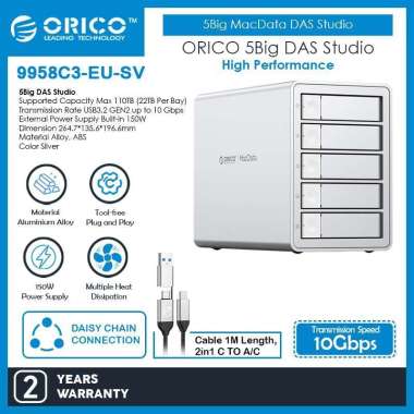 ORICO MacData 5 Big RAID DAS Studio 2bay 4bay 5bay MultiBay HDD Enclosure MultiBay SSD Enclosure - 9