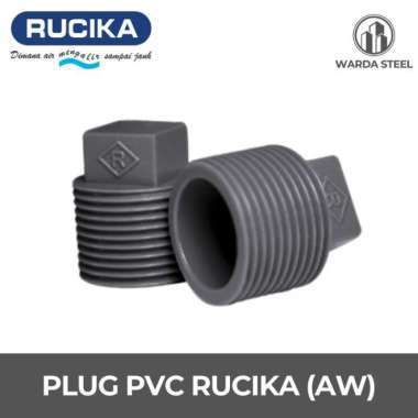 Plug AW 1/2" Drat Luar PVC RUCIKA - Dop Tutup Pipa Pluk 1/2 Inch