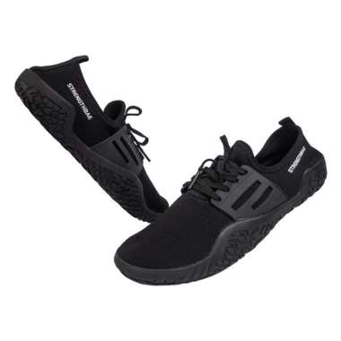 Lifting Shoes STRENGTHBAE Sepatu Gym Deadlift Slipper Slippers Olahraga Squat Bench Press 45 Black