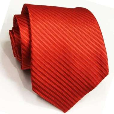 dasi salur pria dewasa kantor merah satin tyrone