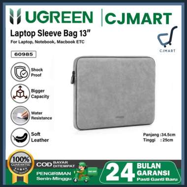 UGREEN Tas Laptop Sleeve Macbook iPad 11 13 14 15 inch Leather Premium 60985 13inch