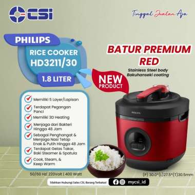 magic com philips HD 3211 terbaru 1,8 liter BATUR PREMIUM