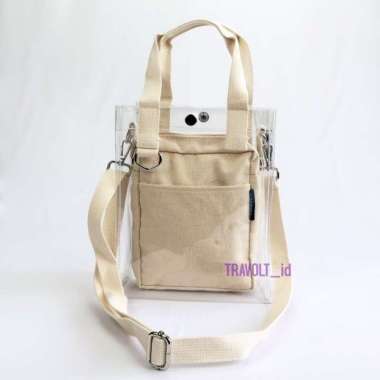 Mini Sling Bag - Travolt - Tas Transparan - Tas Selempang - Jungpal s - Pouch Tnpa Tali Tas + pouc