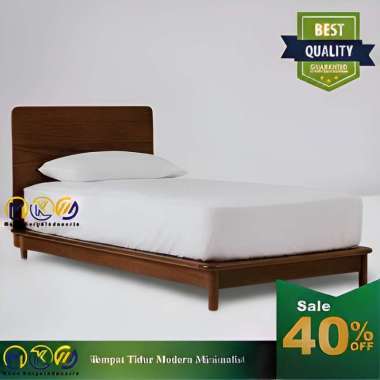 Tempat Tidur Dipan Minimalis Bahan Kayu Jati Furniture Kayu Jepara 140x200