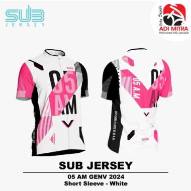 SUB Jersey 05AM GENV Elite 2024 Short Sleeve Jersey Sepeda Premium XXL White