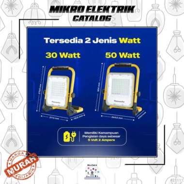 Hannochs Lampu Sorot / Lampu Emergency LED Worklight Cahaya Putih 50watt