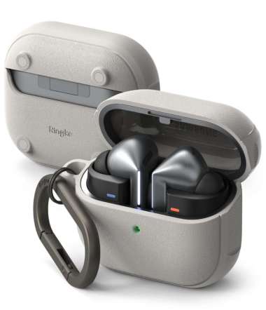 Ringke Case Samsung Galaxy Buds 3 Pro Buds3 - Onyx Magnetic Soft Casing Magsafe Buds 3 Pro Warm Gray