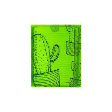 Binder Note Ring Binder isi Kertas dan Pocket PP Daiichi POP Karakter Green Kaktus