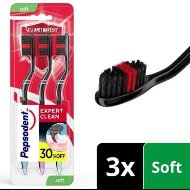 Sikat Gigi Pepsodent Expert Clean isi 3pcs