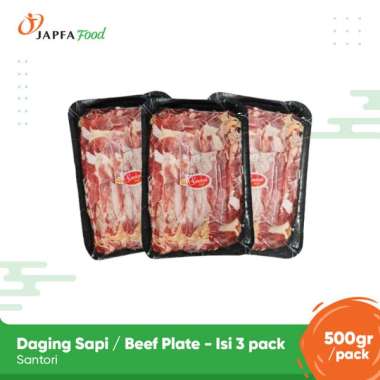 Santori Daging Sapi / Slice Beef Shabu / Beef Plate 500 gr - Isi 3 pack