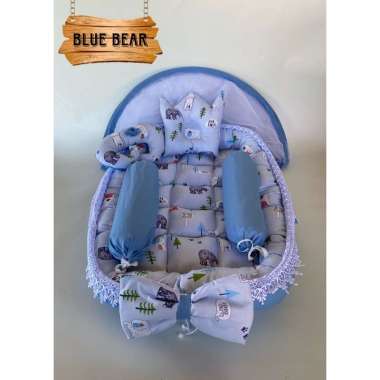 KASUR BAYI FREE BANTAL CROWN / KASUR KAPAL BABY NEST RENDA ANTI GUMOH 2IN1 MOTIF BISA BOLAK BALIK.. 