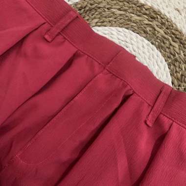 Kulot Crinkle - Celana Kulot - Celana Wanita - Trouser Pants CRINKLE MARUN