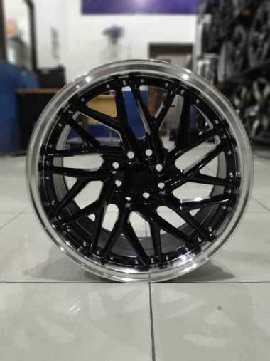 HSR Sepulu R16 Mirage, Swift, Mobilio, Avanza, Livina - Velg mobil Ring 16 glossy black - pelek rall