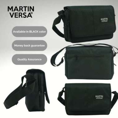 SL5 EVOX Tas Selempang Pria Kanvas Man Messenger bag Hitam