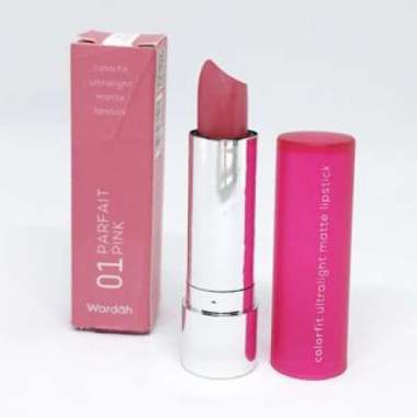 Wardah Colorfit Ultralight Matte Lipstick 1-8 01 Parfait Pink
