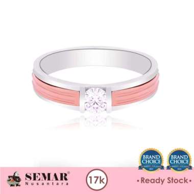 Cincin Emas Stefa Wedding Ring Gold Cincin Nikah 17K Semar Nusantara, Ukuran Cincin 22-23