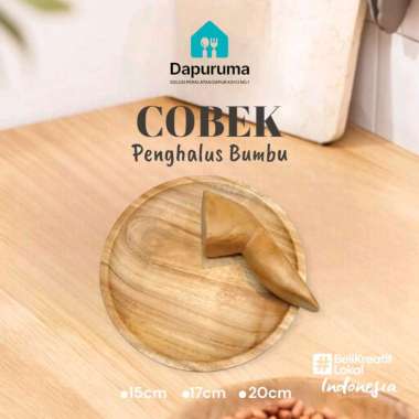 Dapuruma - Cobek Kayu Jati 1Set Premium / Cobek Kayu Jati Set Premium / Cobek Uleg Kayu Jati 1 Set /