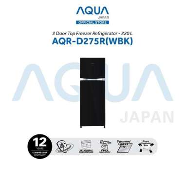 KULKAS AQUA AQR-D275R / AQRD275R / AQR D275 R , 2 PINTU WBK