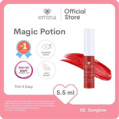 LIKE STORE | NEW Emina Magic Potion 5.5 mL - Lip Tint Natural dan Fresh 02 Sunglow