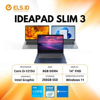 Lenovo IdeaPad Slim 3 14IAU7 Intel i3 1215U 8GB SSD 256GB 14" FHD W11+OHS Grey