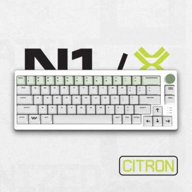 Noir N1x / N1-X Wireless Mechanical Gaming Keyboard VIA Compatible 65% (Citron/Zest) KU Brown Citron