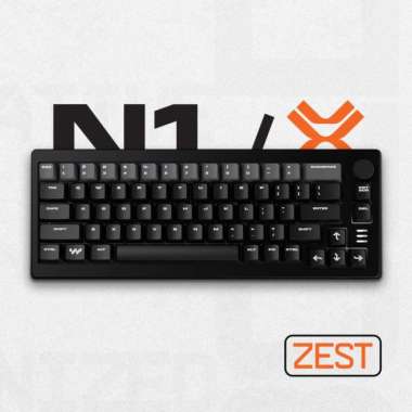 Noir N1x / N1-X Wireless Mechanical Gaming Keyboard VIA Compatible 65% (Citron/Zest) KU Brown Zest