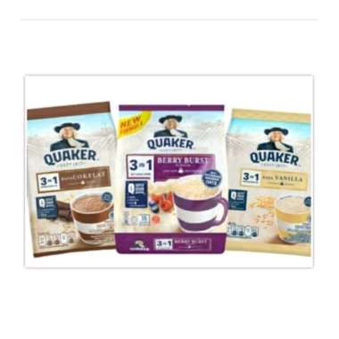 Quaker 3in1 isi 8 sachet @ 28 gr Minuman Cereal vanila