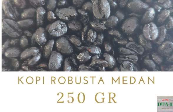 KOPI ROBUSTA MEDAN 250 GR - ROASTED BEAN GILING HALUS