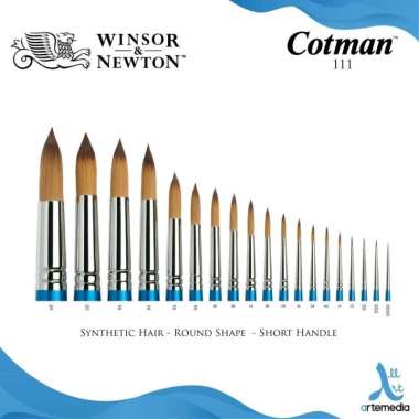Kuas Lukis Winsor & Newton Cotman Watercolor Round Brush Series 111 No. 0000