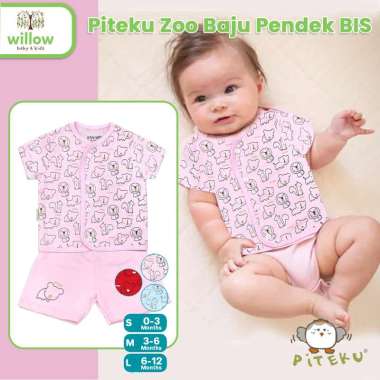Baju Setelan Anak - Piteku Zoo Baju Pendek Bis+C511 L