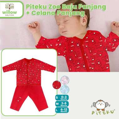 Setelan Anak - Piteku Zoo Baju Panjang Bis+Celana Panjang Bis M