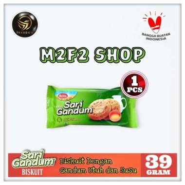 Roma Biskuit Sari Gandum Utuh & Susu Original Sachet - 39 gr (Kemasan Satuan)