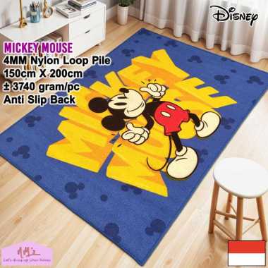 Disney Mickey Mouse Official Merchandise karpet 150 cm x 200 cm playmat anak bayi motif kartun karak