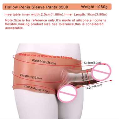 SXXY Ultra Strap-on Pe nis Sleeve Pants Prosthesis with Hollow Dildos For Man Enlarged Sleeve Le sbi