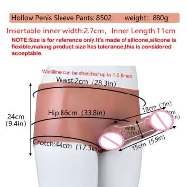 SXXY Ultra Strap-on Pe nis Sleeve Pants Prosthesis with Hollow Dildos For Man Enlarged Sleeve Le sbi