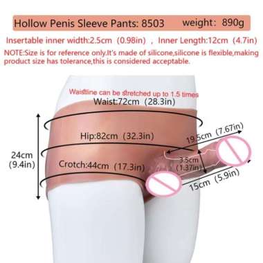 SXXY Ultra Strap-on Pe nis Sleeve Pants Prosthesis with Hollow Dildos For Man Enlarged Sleeve Le sbi
