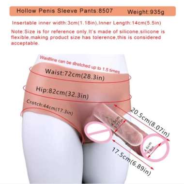 SXXY Ultra Strap-on Pe nis Sleeve Pants Prosthesis with Hollow Dildos For Man Enlarged Sleeve Le sbi