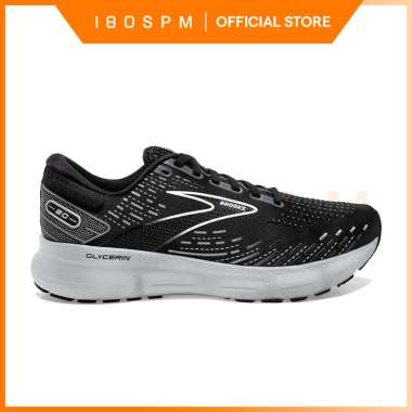BROOKS - Men's Glycerin 20 - Black / White / Alloy | Sepatu Lari Pria 44