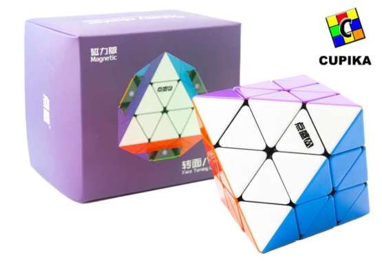 Rubik DianSheng Galaxy FTO Magnetic Stickerless Face Turning Octahedron Magnetik INNER WHITE