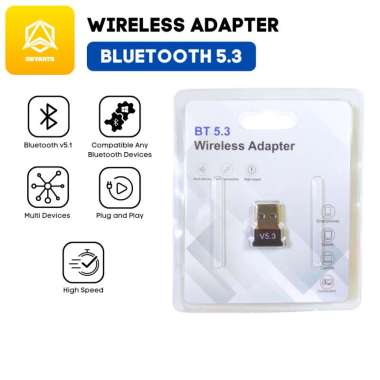 USB Bluetooth Versi 5.3 Dongle Trasmiter Receiver Bluetooth Adapter untuk Laptop/Komputer/Audio
