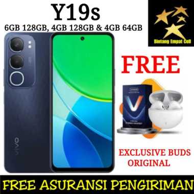 VIVO Y19S 4/64 & 4/128 & 6/128 GARANSI RESMI BONUS BUDS V-FANS 4/128 SILVER