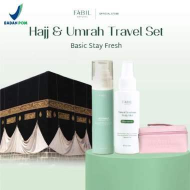 [Hajj/UmrahTravel Set] Fabil Bundle Sunscreen Mist SPF 45 PA+++ + Natural Deodorant Body Mist - Pake