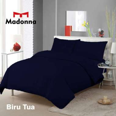 Sprei 120x200 160x200 180x200 Madonna Polos Emboss Motif Kualitas Terjamin Harga Murah Biru Tua Polo
