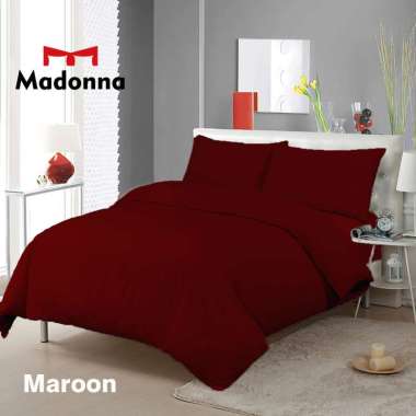 Sprei 120x200 160x200 180x200 Madonna Polos Emboss Motif Kualitas Terjamin Harga Murah Maroon Polos 