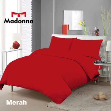 Sprei 120x200 160x200 180x200 Madonna Polos Emboss Motif Kualitas Terjamin Harga Murah Merah Polos 1