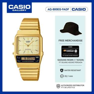 Casio Jam Tangan Unisex Vintage AQ-800EG-9ADF Original Analog Digital