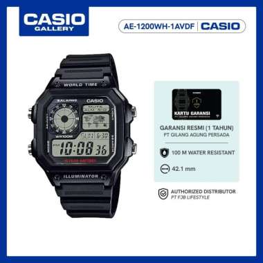Casio Jam Tangan Pria AE-1200WH-1AVDF-R Digital Original Black