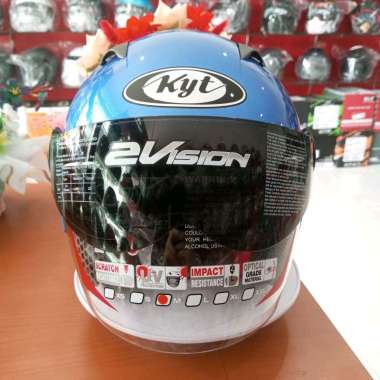 HELM KYT 2 VISION SOLID CYRISTAL BLUE ORIGINAL L