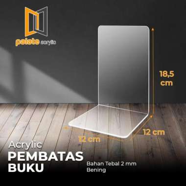 Acrylic/ Akrilik Pembatas Buku / Penahan / Akrilik Book Stand 2mm